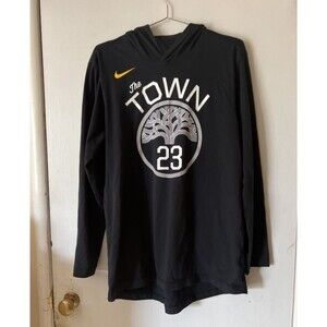 Nike Warriors Hooded Long Warm Up Shirt Draymond Green #23 The Town | Mens Large